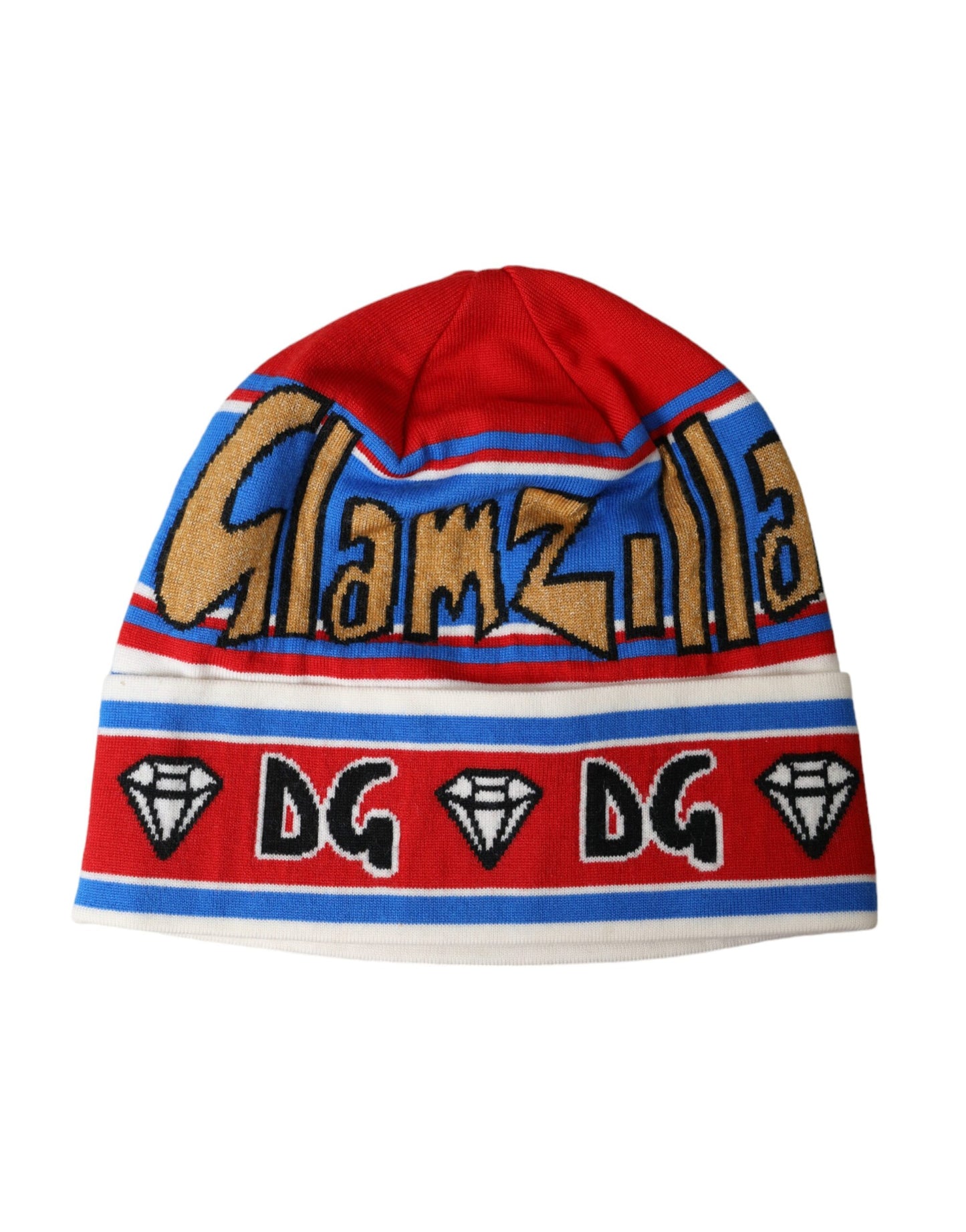 Multicolor DG King Print Winter Beanie Hat