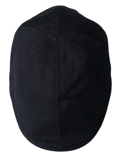 Dark Blue Cotton Cloth Newsboy Hat Men