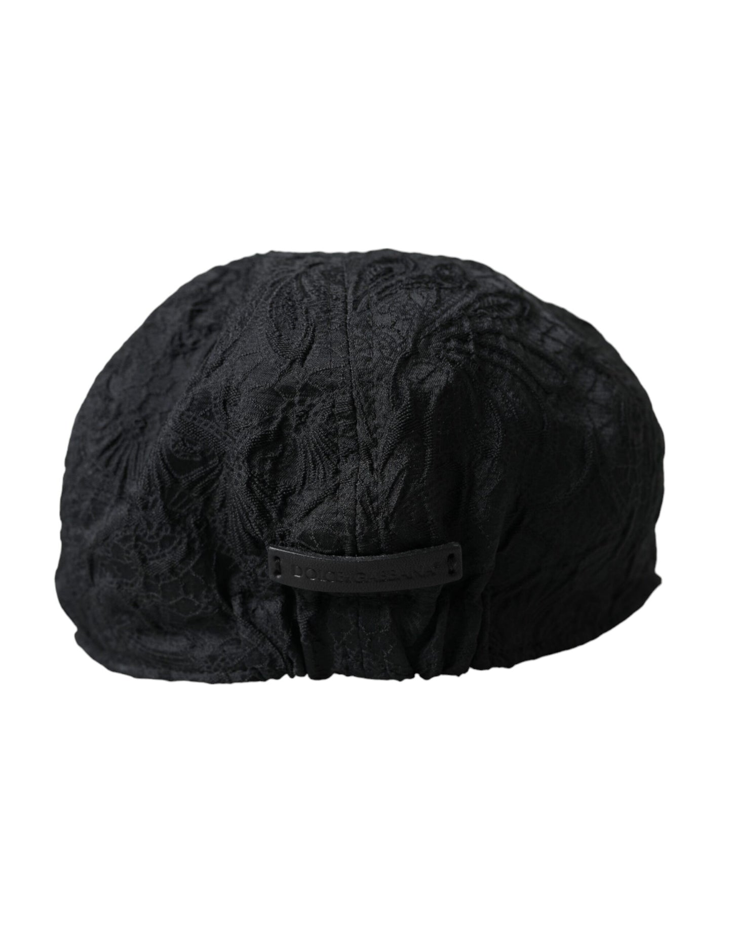 Black Floral Brocade Newsboy Hat Men