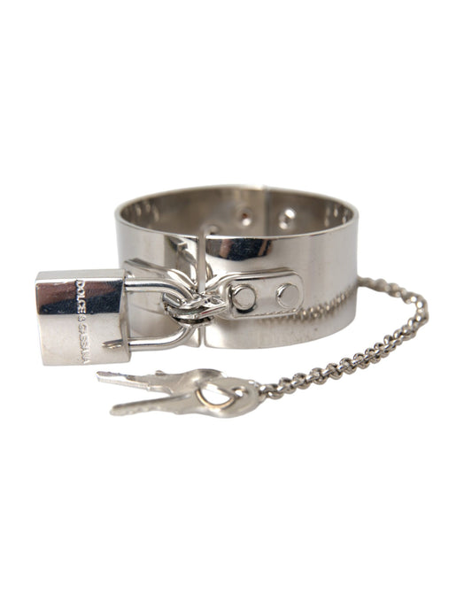 Silver Metal Brass 1999 Bondage Handcuff Runway Bracelet