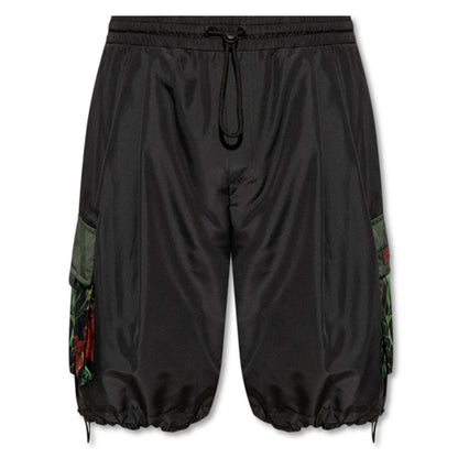 Black Polyester Short