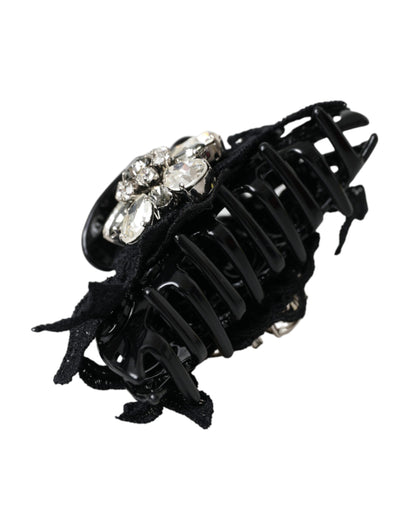 Black Plastic Crystal Jewelry Brooch Hair Pin