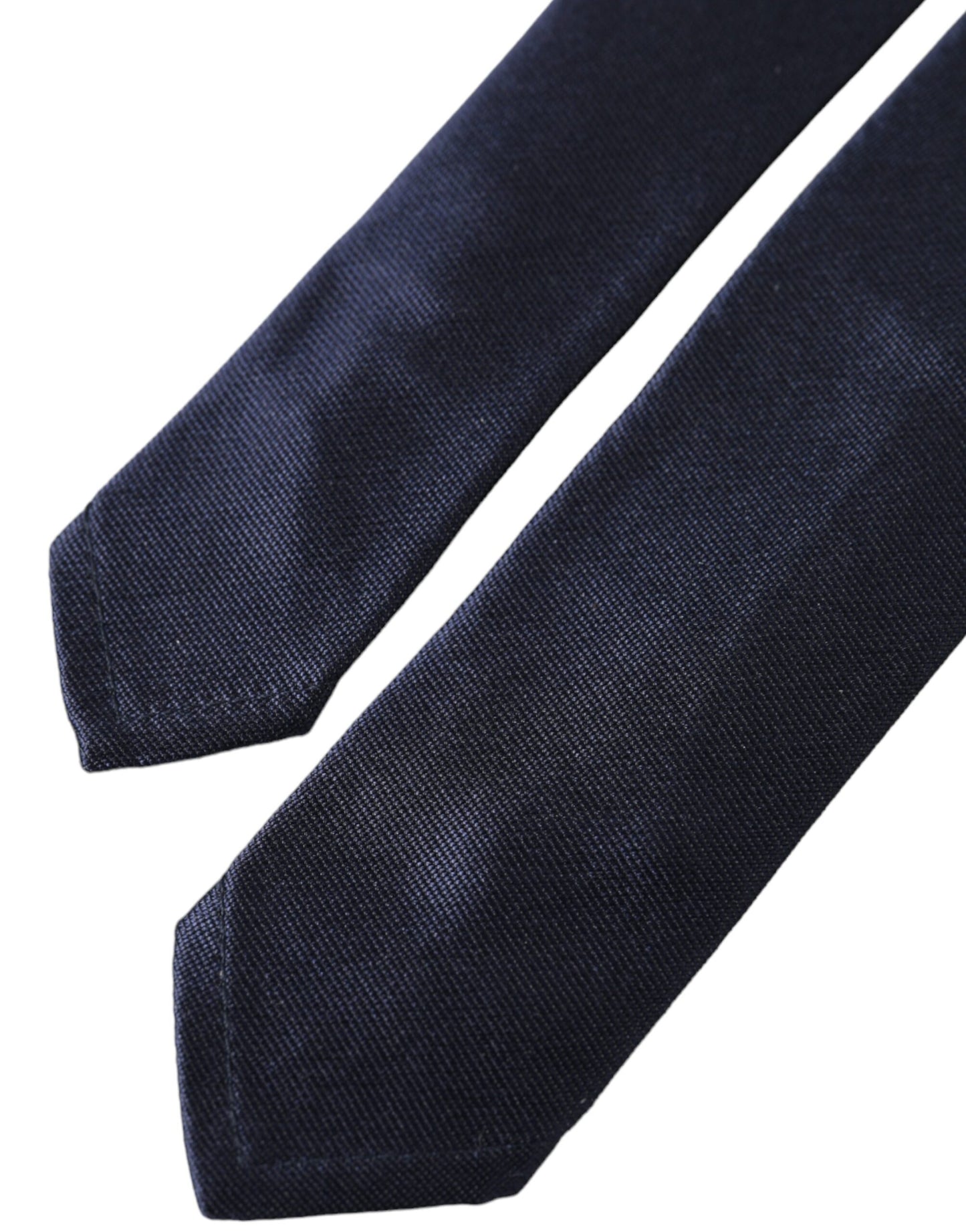 Blue Solid Silk Adjustable Tie Men