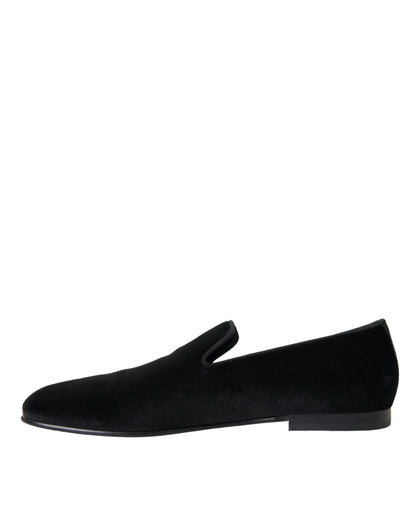 Black Suede Loafers Formal Dress Slip On Shoes