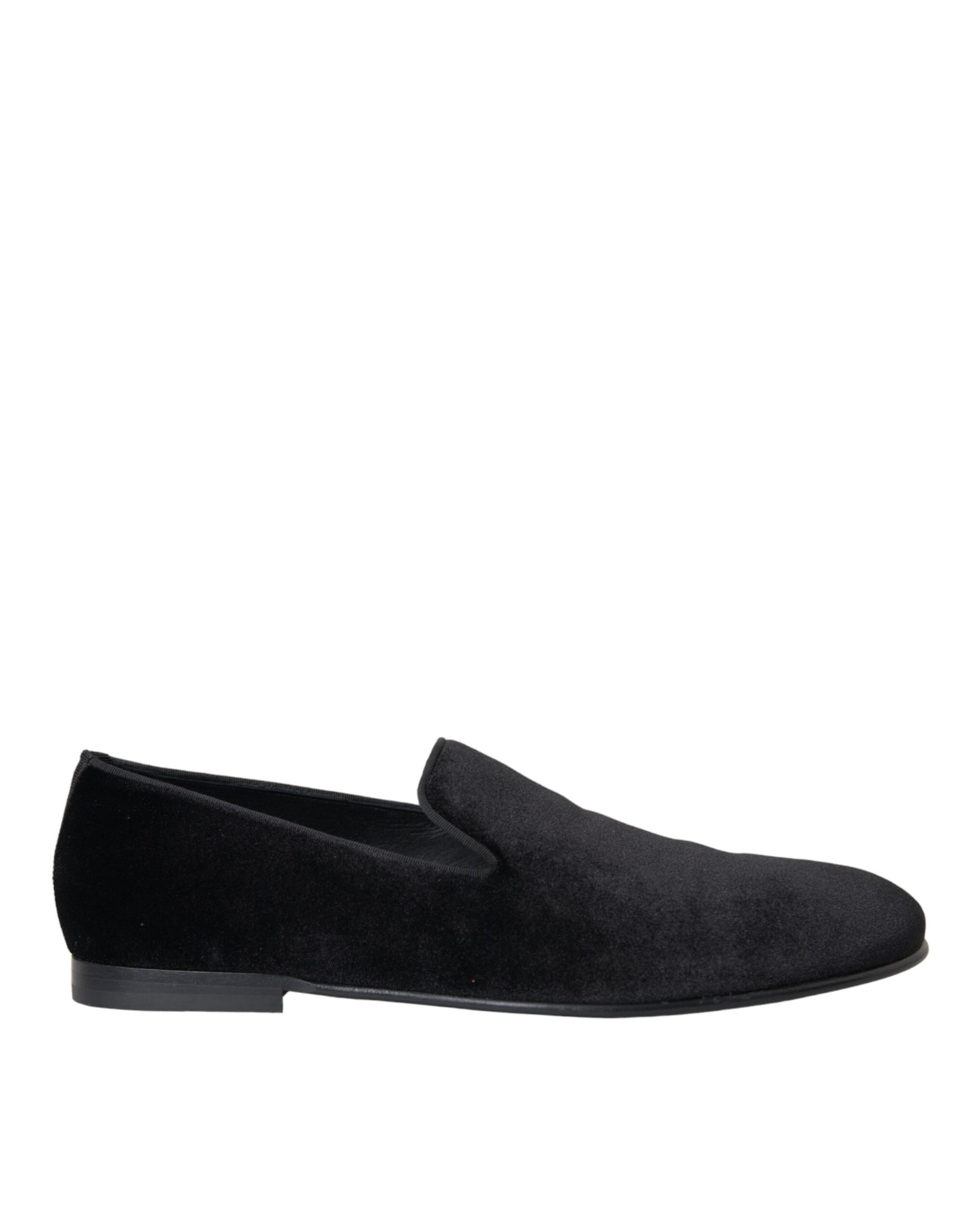 Black Suede Loafers Formal Dress Slip On Shoes