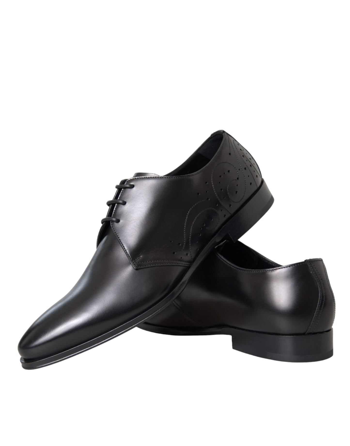 Black Leather Derby Men Formal Shoes Dress