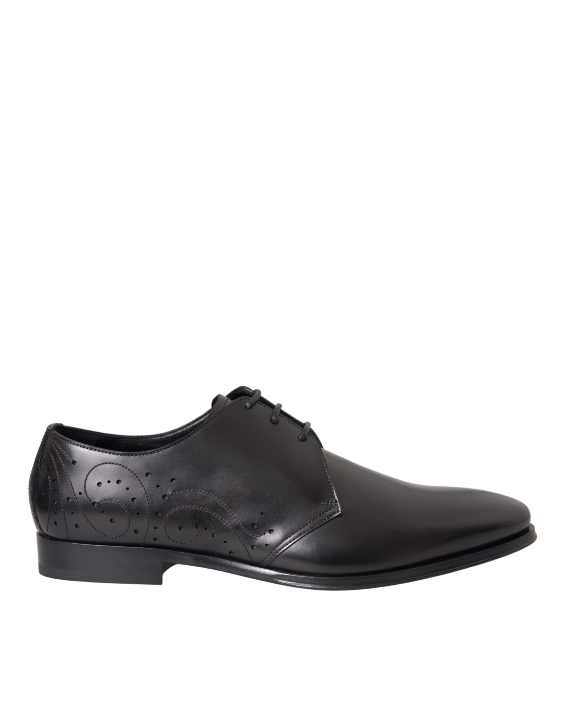 Black Leather Derby Men Formal Shoes Dress