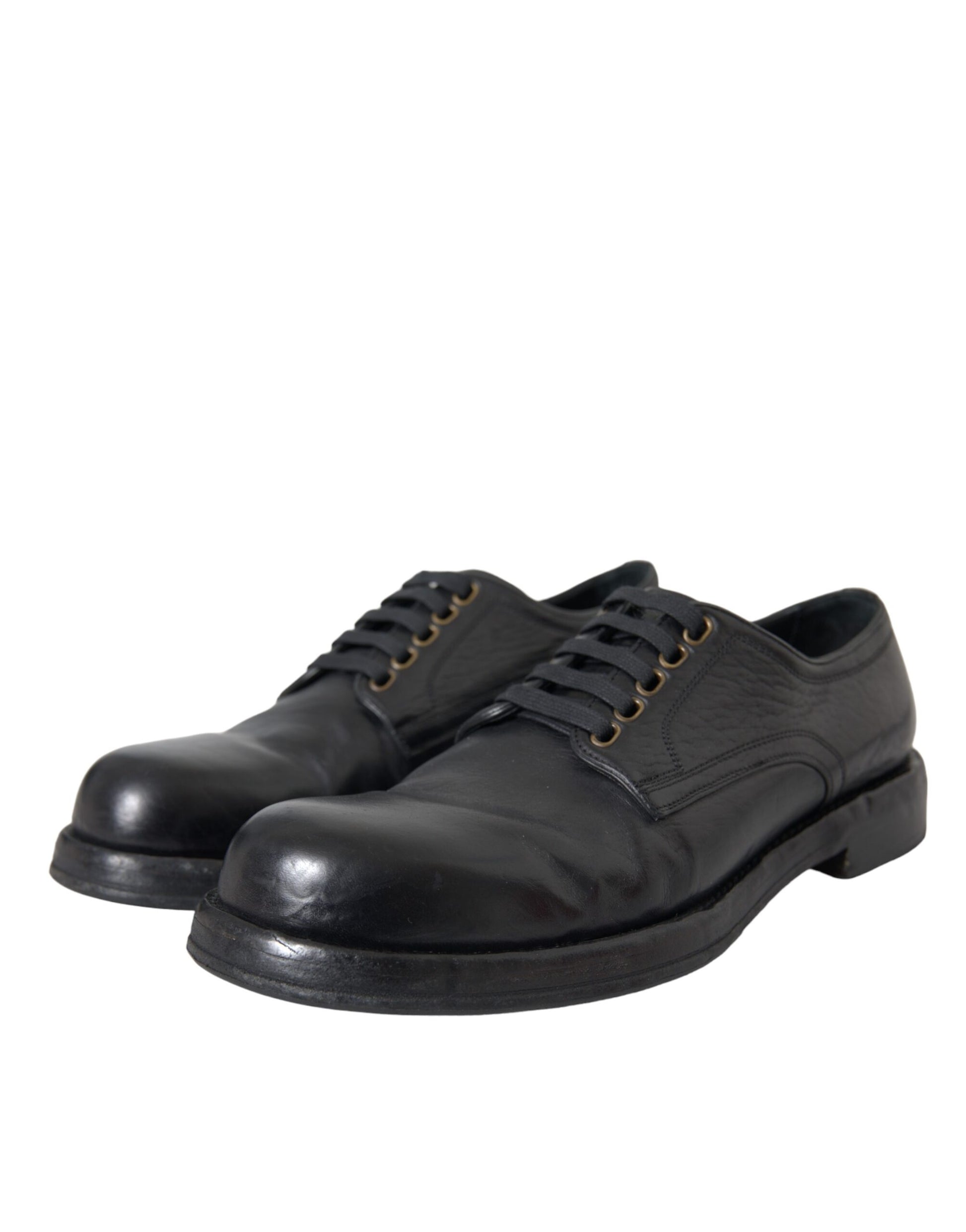 Black Horse Leather Derby Men Dress Shoes