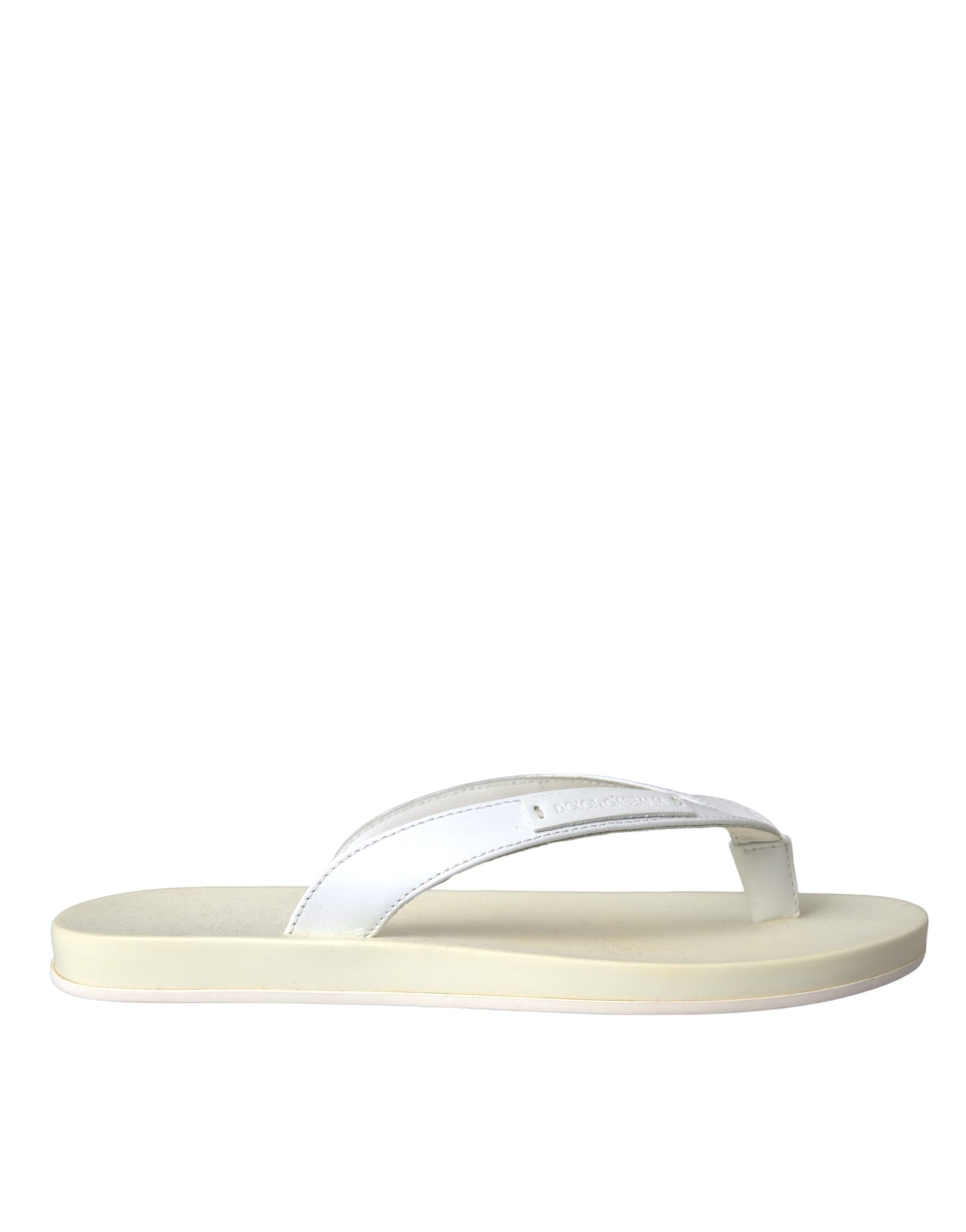 White Leather Slides Sandals Beachwear Shoes