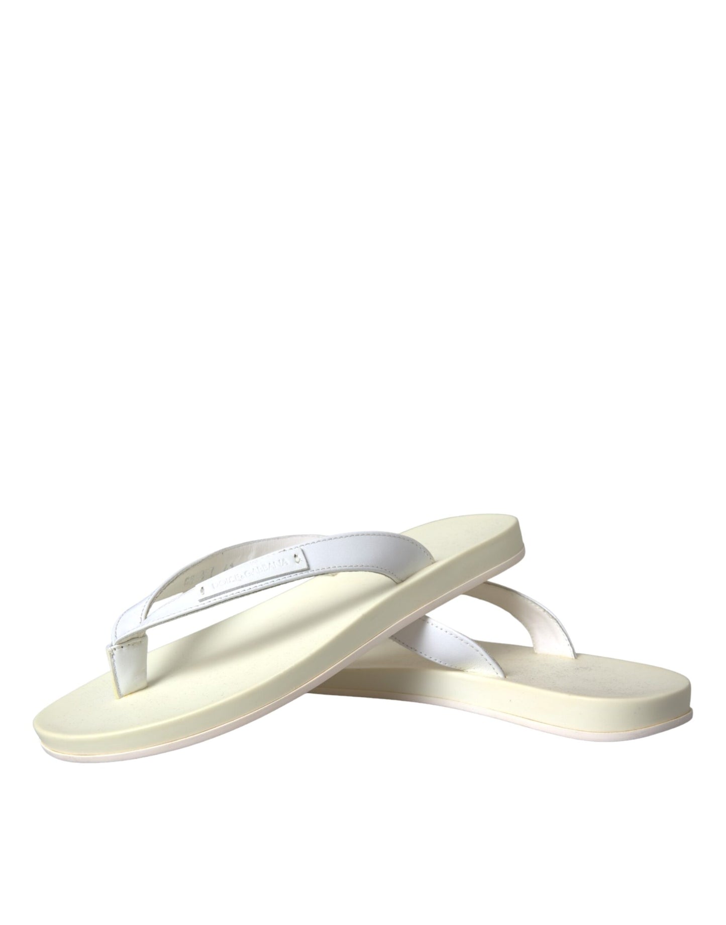 White Leather Slides Sandals Beachwear Shoes