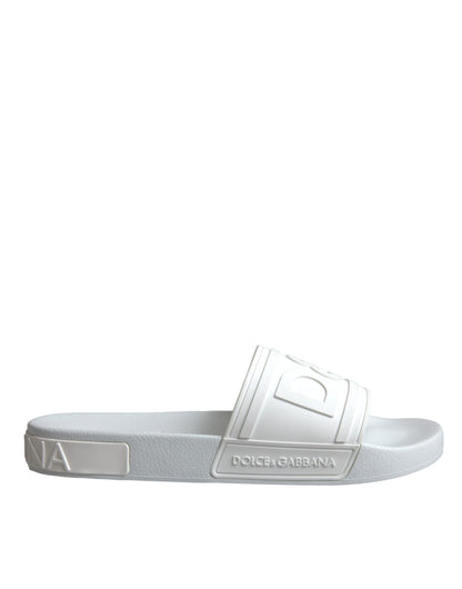 White Rubber Slides Sandals Beachwear Shoes