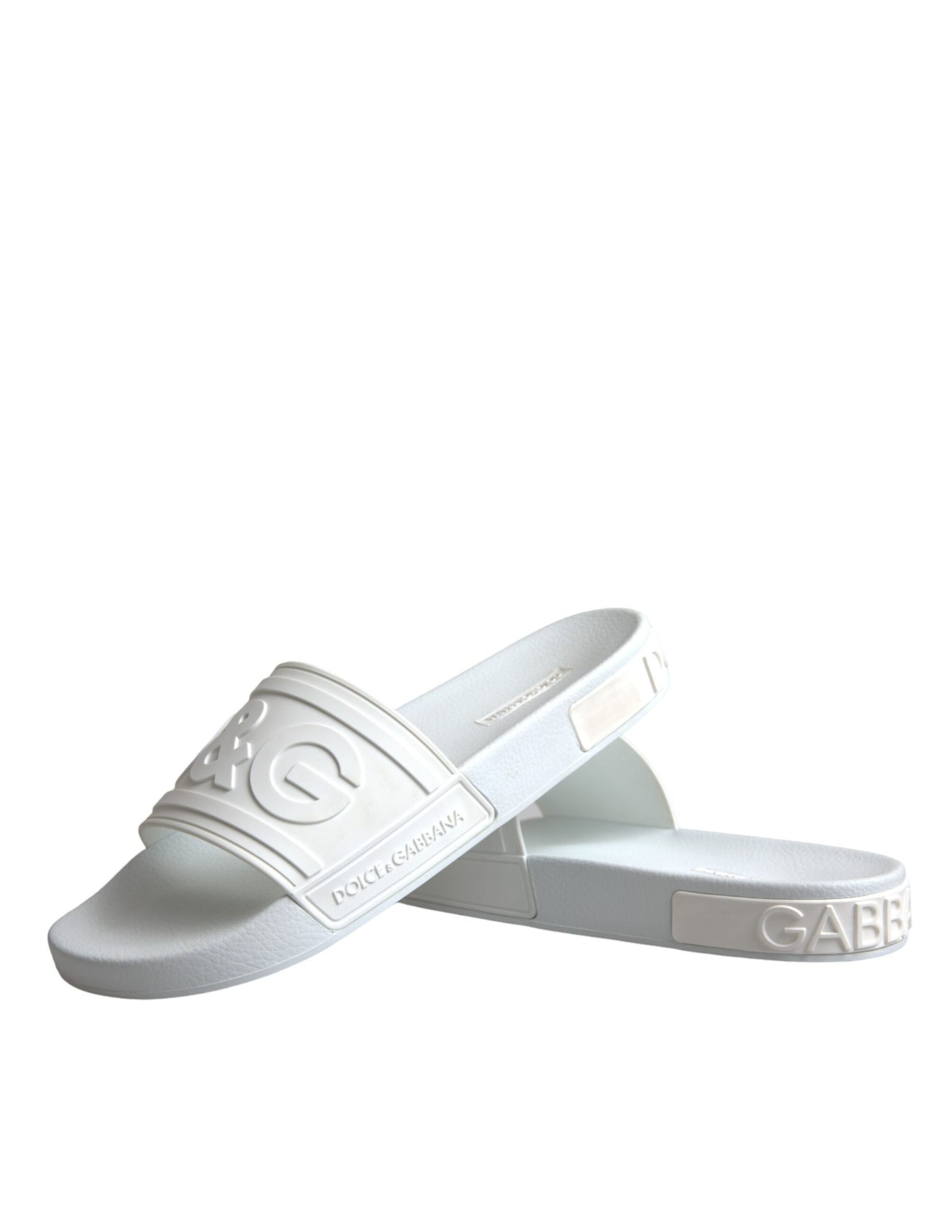 White Rubber Slides Sandals Beachwear Shoes