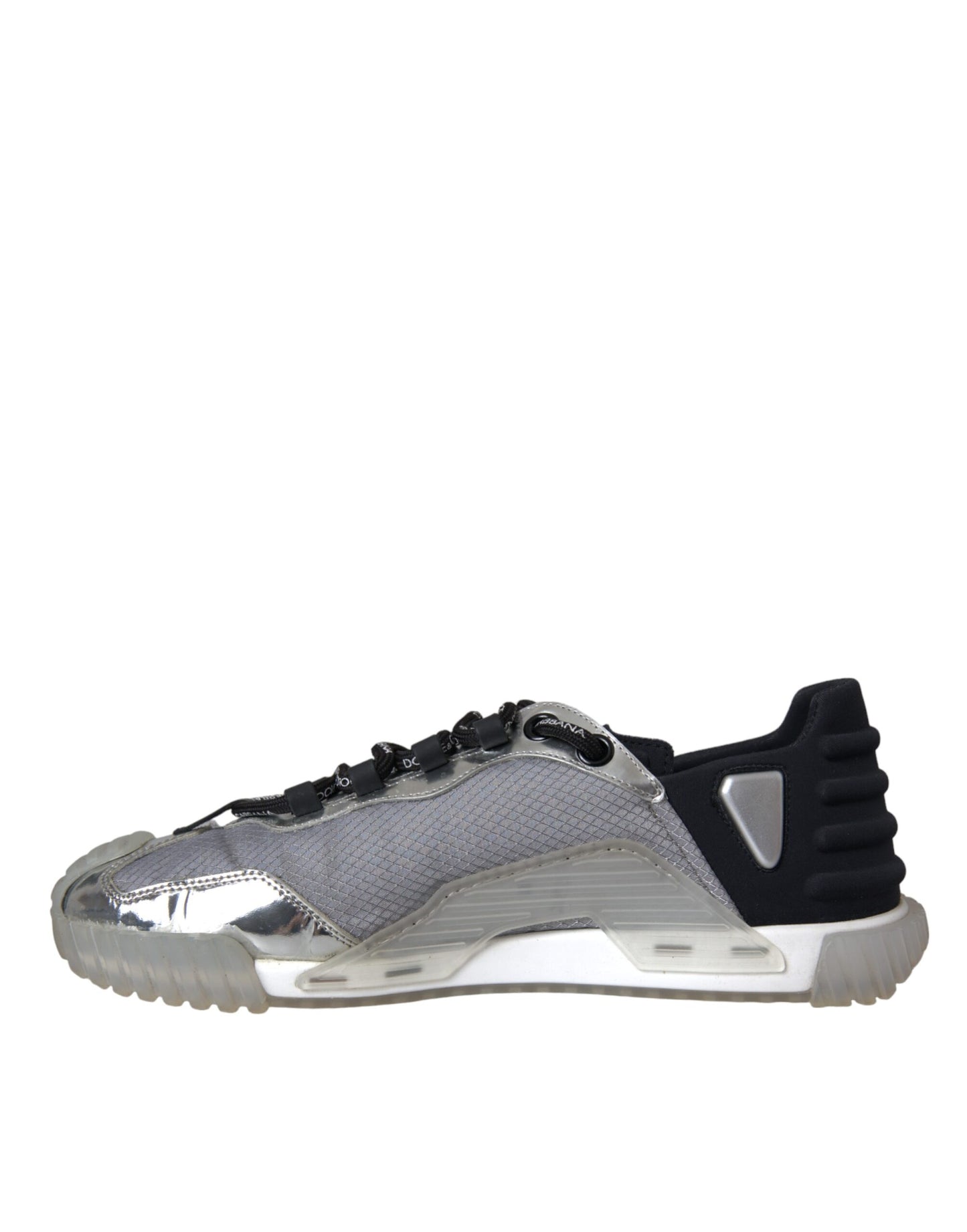 Silver Black Nylon NS1 Low Top Sneakers Men Shoes