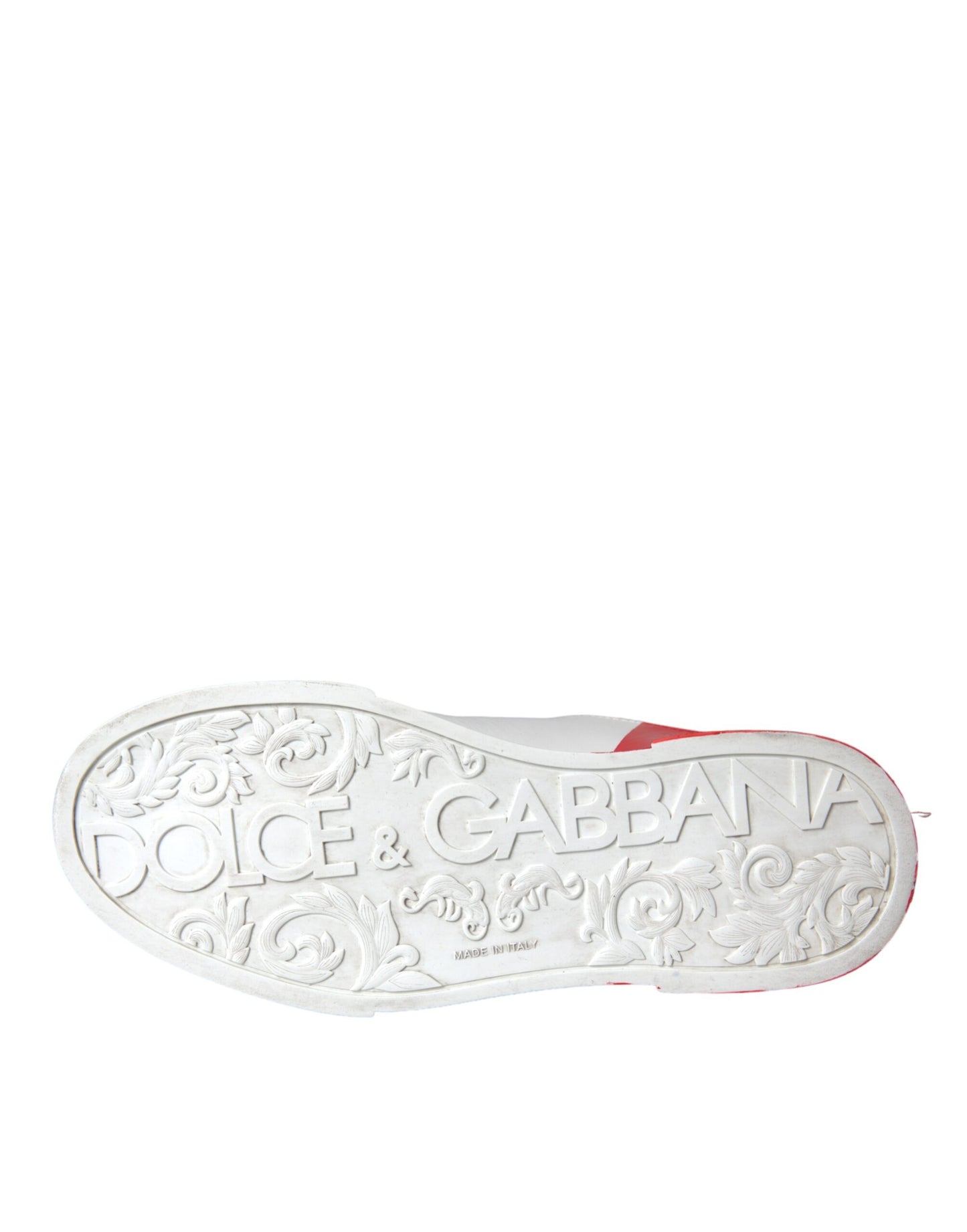 White Red Leather Logo Low Top Sneakers Shoes