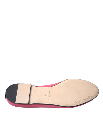 Pink Velvet Slip On Loafers Flats Shoes