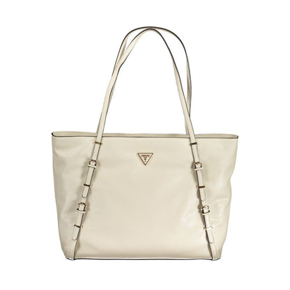 Beige Polyethylene Handbag