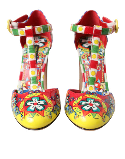 Multicolor Carretto T-strap Sandals Shoes