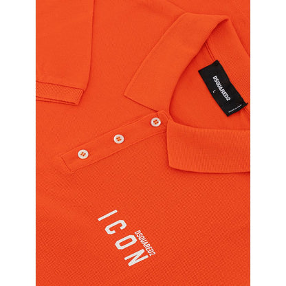 Orange Cotton Polo Shirt