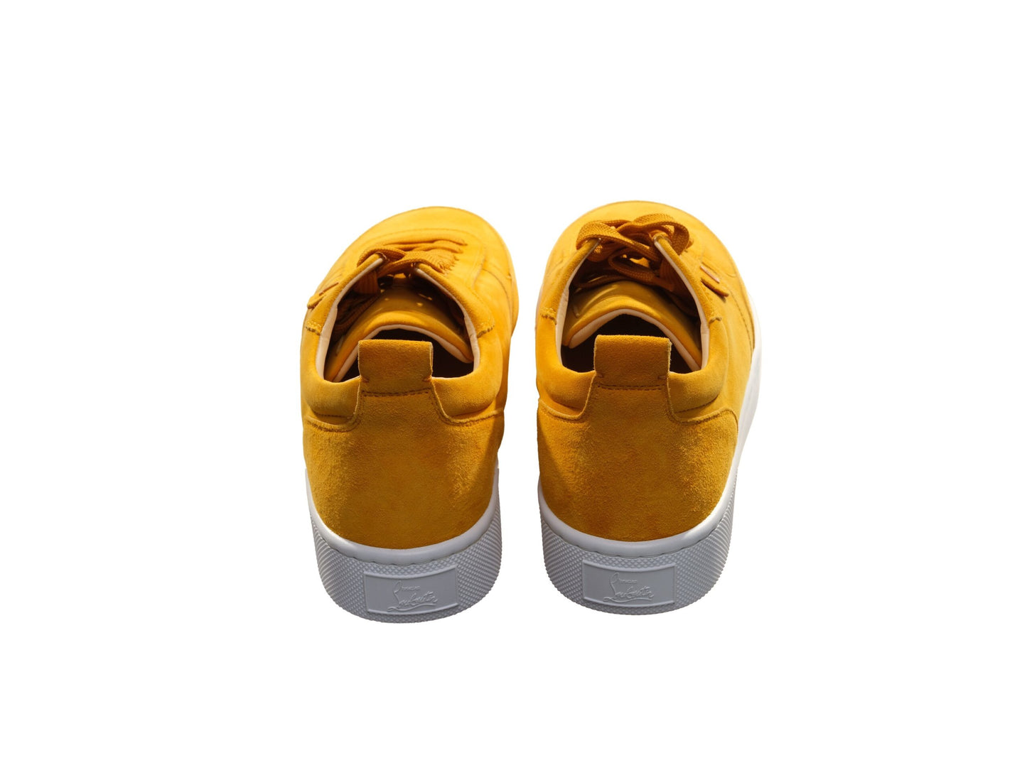 Happyrui Flat Yellow Suede Laceup Sneakers