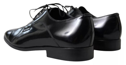 Black Polished Leather Formal Dress Shoes