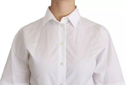 White Collared Short Sleeve Polo Shirt Top