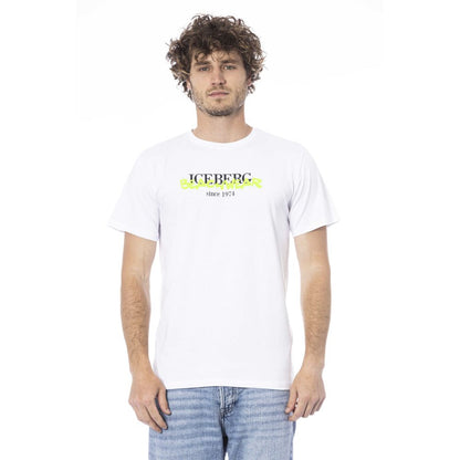 White Cotton Men T-Shirt