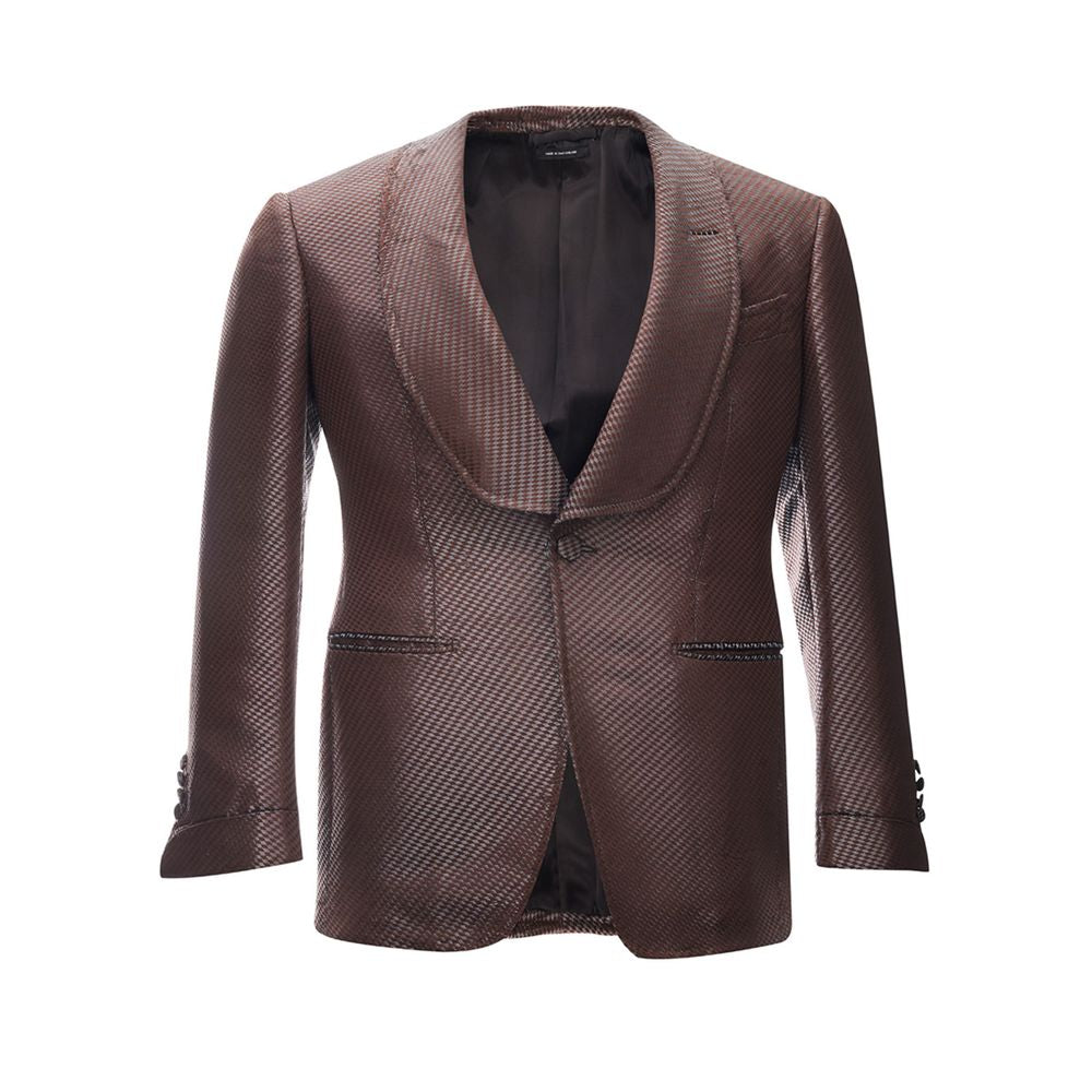 Elegant Multicolor Silk Men's Jacket