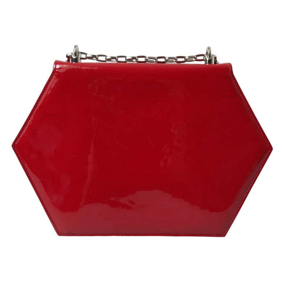 Red Patent Leather DG GIRLS Clutch Shoulder Bag