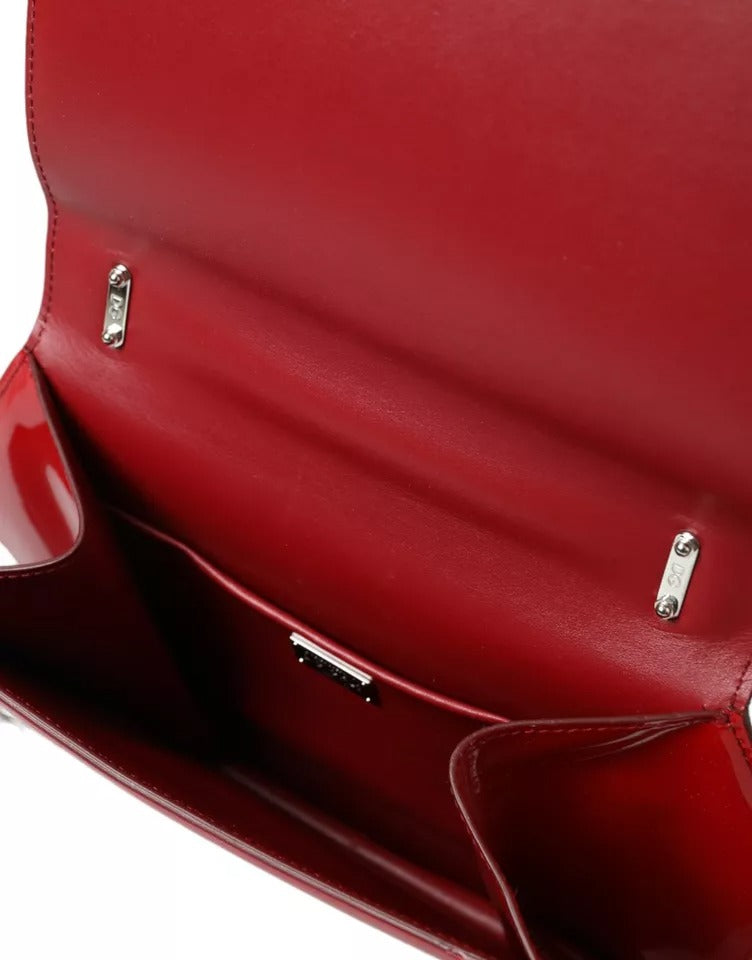 Red Patent Leather DG GIRLS Clutch Shoulder Bag