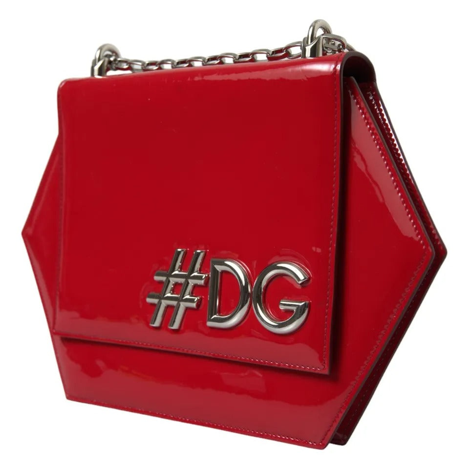 Red Patent Leather DG GIRLS Clutch Shoulder Bag