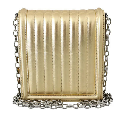 Gold Shoulder #DG GIRLS Leather Sling Clutch Purse Bag