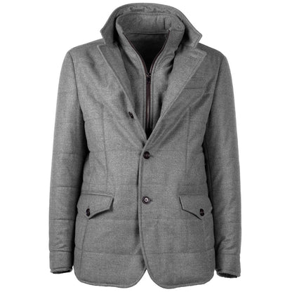 Gray Wool Men Coat