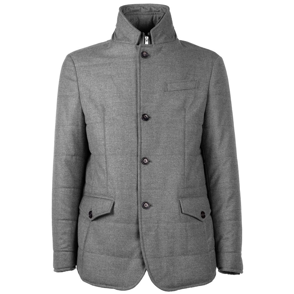 Gray Wool Men Coat