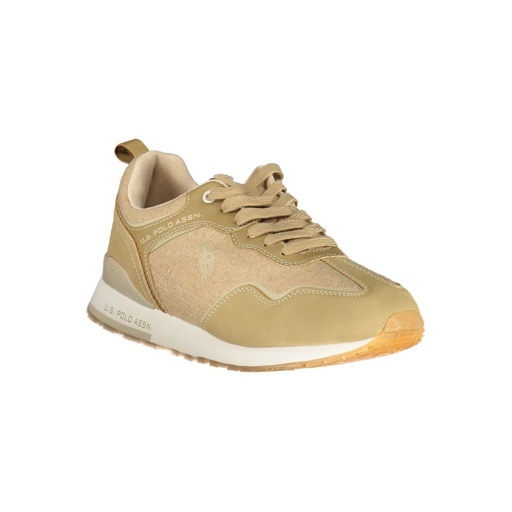 Beige Polyester Men Sneaker