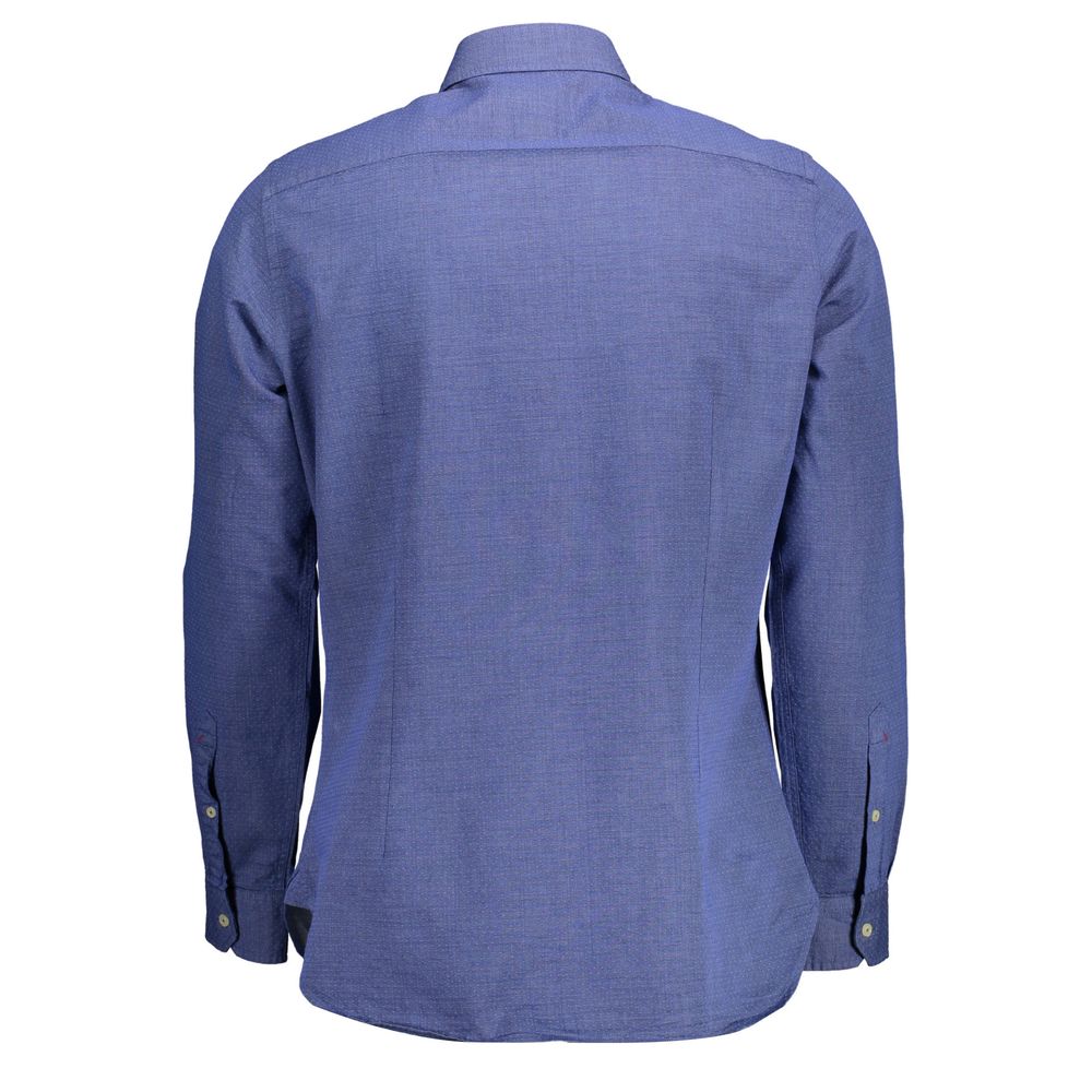 Blue Cotton Men Shirt