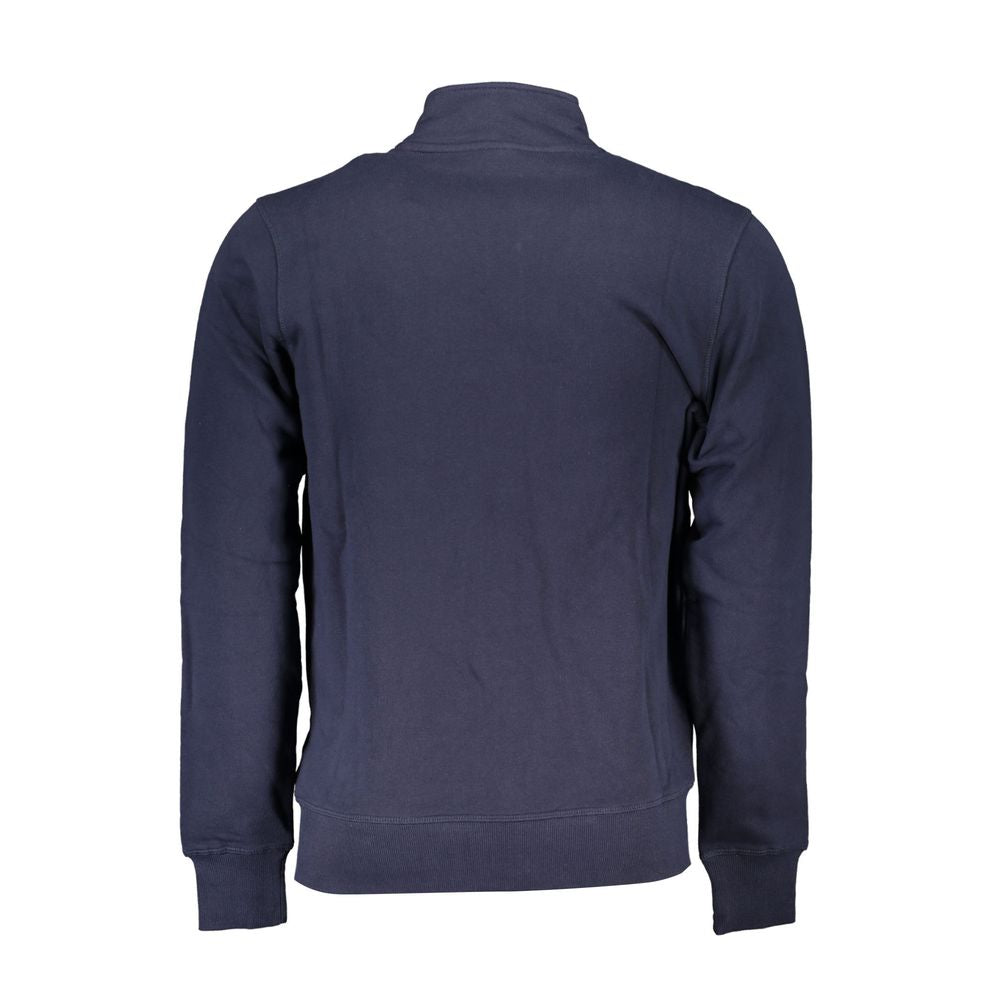 Blue Cotton Men Sweater