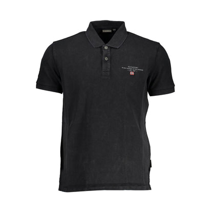 Classic Black Embroidered Polo Shirt