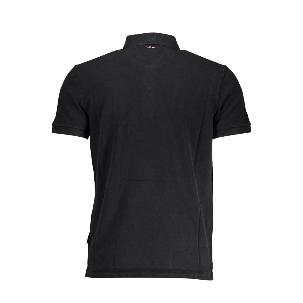 Classic Black Embroidered Polo Shirt