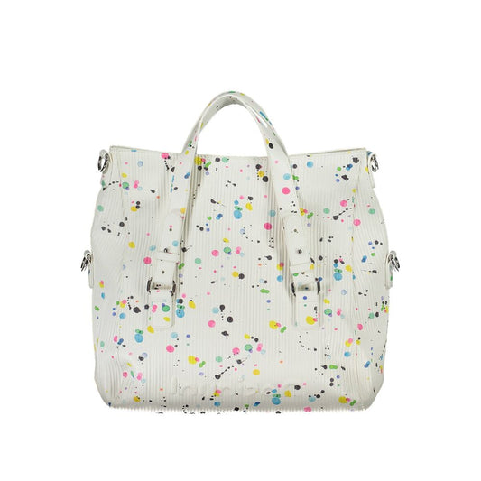 Chic White Contrasting Detail Handbag