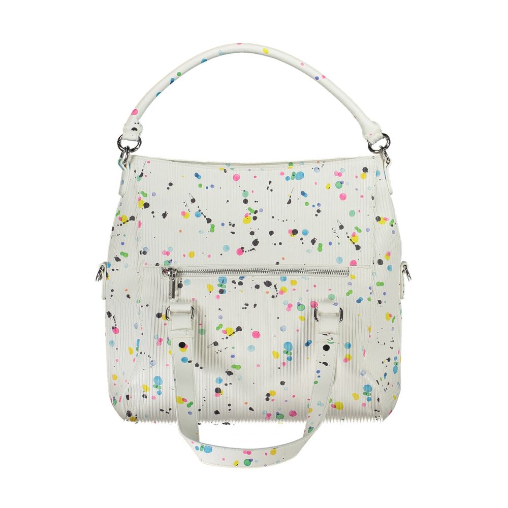 White Polyethylene Women Handbag