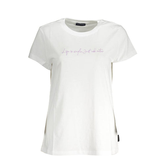 Embroidered Organic Cotton Tee - Pristine White