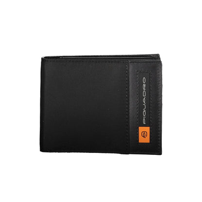 Eco-Chic Contrast Detailed Black Wallet