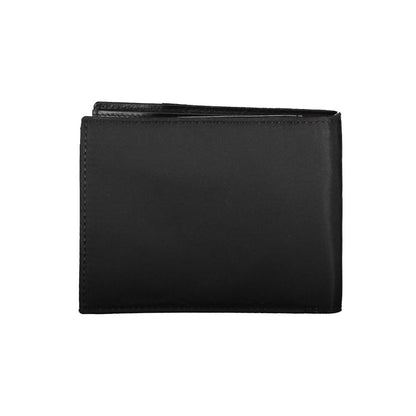 Eco-Chic Contrast Detailed Black Wallet