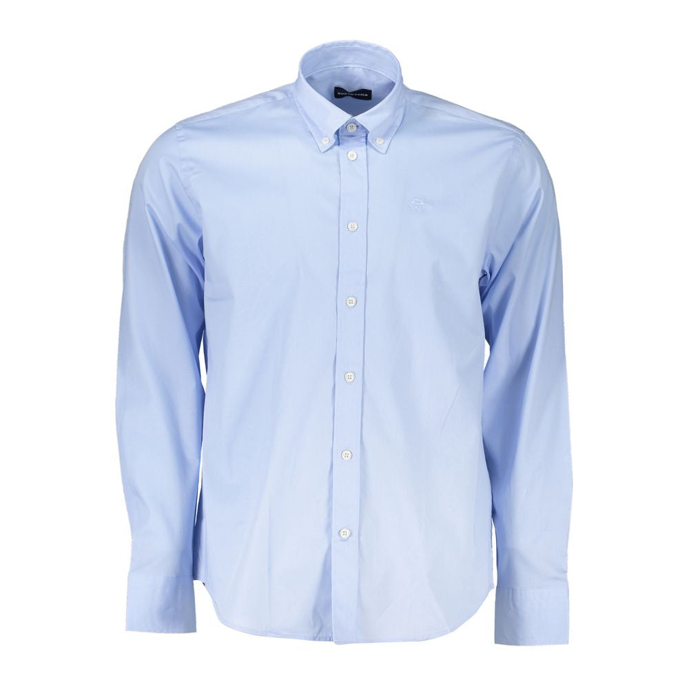 Elegant Light Blue Long Sleeve Shirt