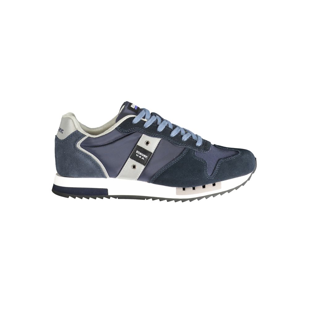 Blue Polyester Sneaker