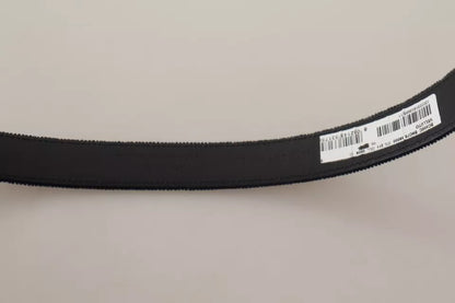 Blue Plain Velvet Silver Tone Metal Buckle Belt