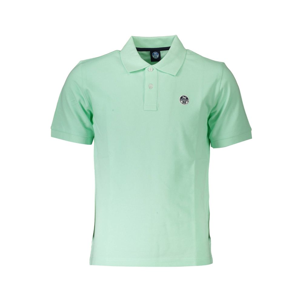 Chic Short-Sleeved Green Polo Shirt