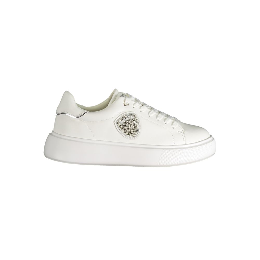 White Polyester Sneaker