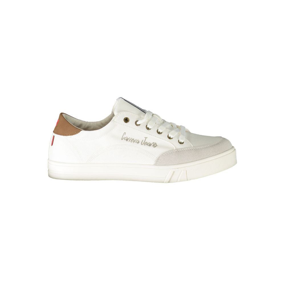 White Polyester Sneaker