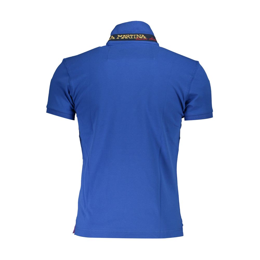 Slim Fit Embroidered Polo with Contrast Details